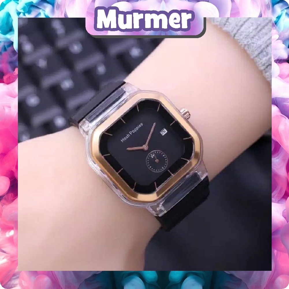 Murmerofficial Jam Tangan Wanita Cewek Hosh Poppies Sergi Jarum Strap Rubber JT037