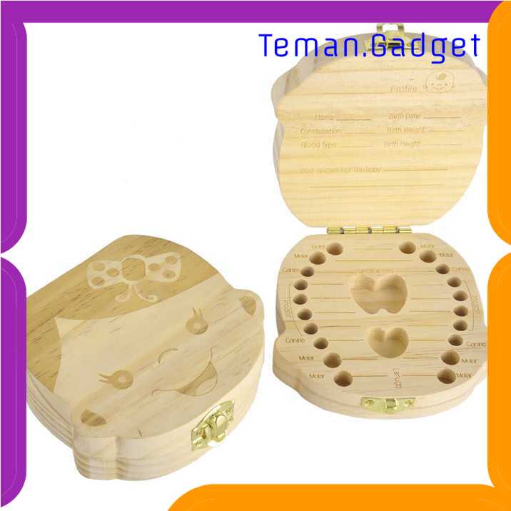 TG-MA Kotak Tempat Gigi Susu Bayi Baby Teeth Wood Box