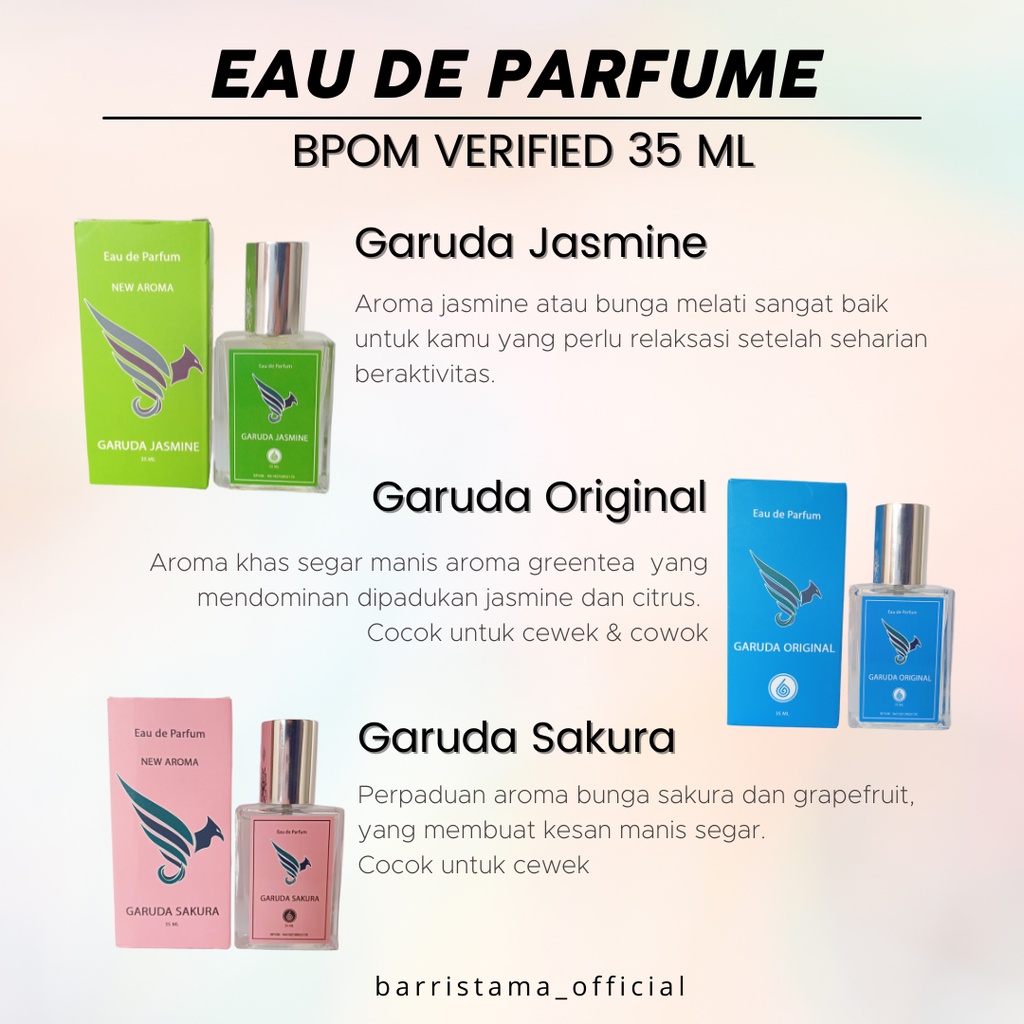 Parfum Hits Kekinian Ala Maskapai Garuda BPOM Approved - Parfume Garuda - Pria dan Wanita Best Seller No.1