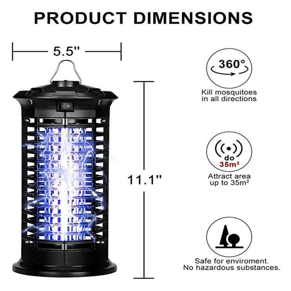 [Elegan] Bug Zapper PP UV Light Perangkap Atraktan Hama Kamar Tidur Lalat Zapper Untuk Rumah Kantor Mosquito Killer Lamp