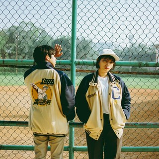 Varsity Jaket Softball Jepang Biru Navy / Club of 1986 Miyazaki Japan Baseball Vintage Jacket Retro