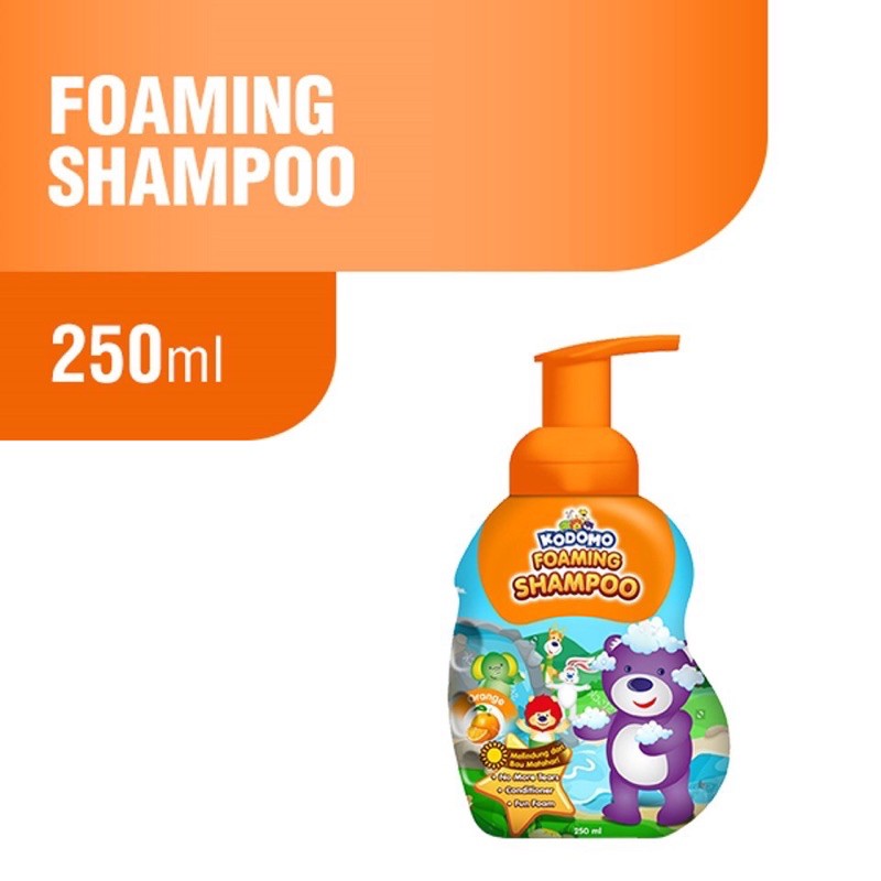 Kodomo Foaming Shampo Orange 250ml - Kodomo shampo anak Jeruk