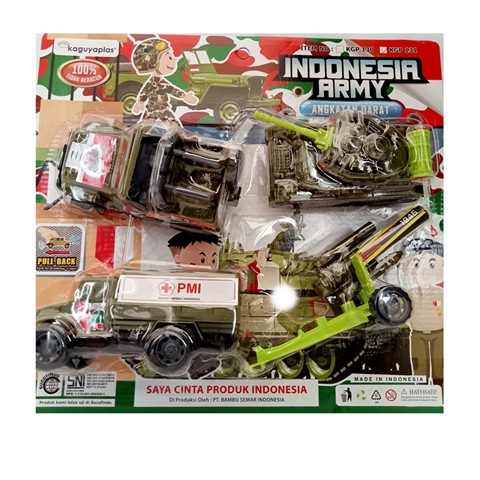 Mainan anak laki laki diecast mobil tentara