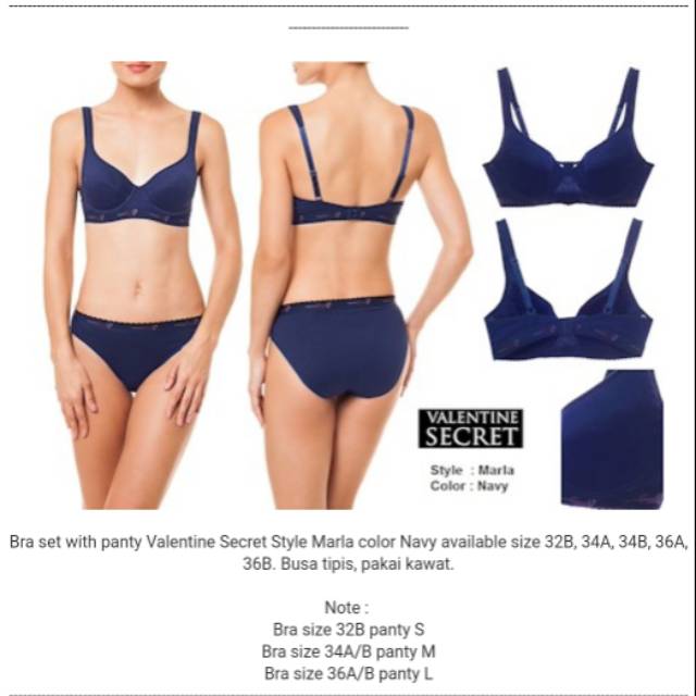 Bra set valentine secret
