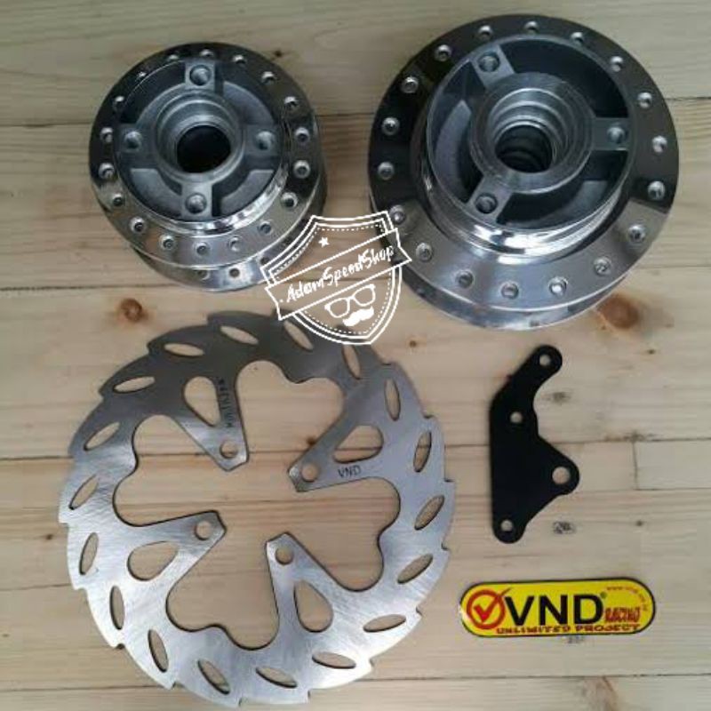 tromol set satria fu vnd depan belakang/ tromol 1 set satria fu depan belakang vnd