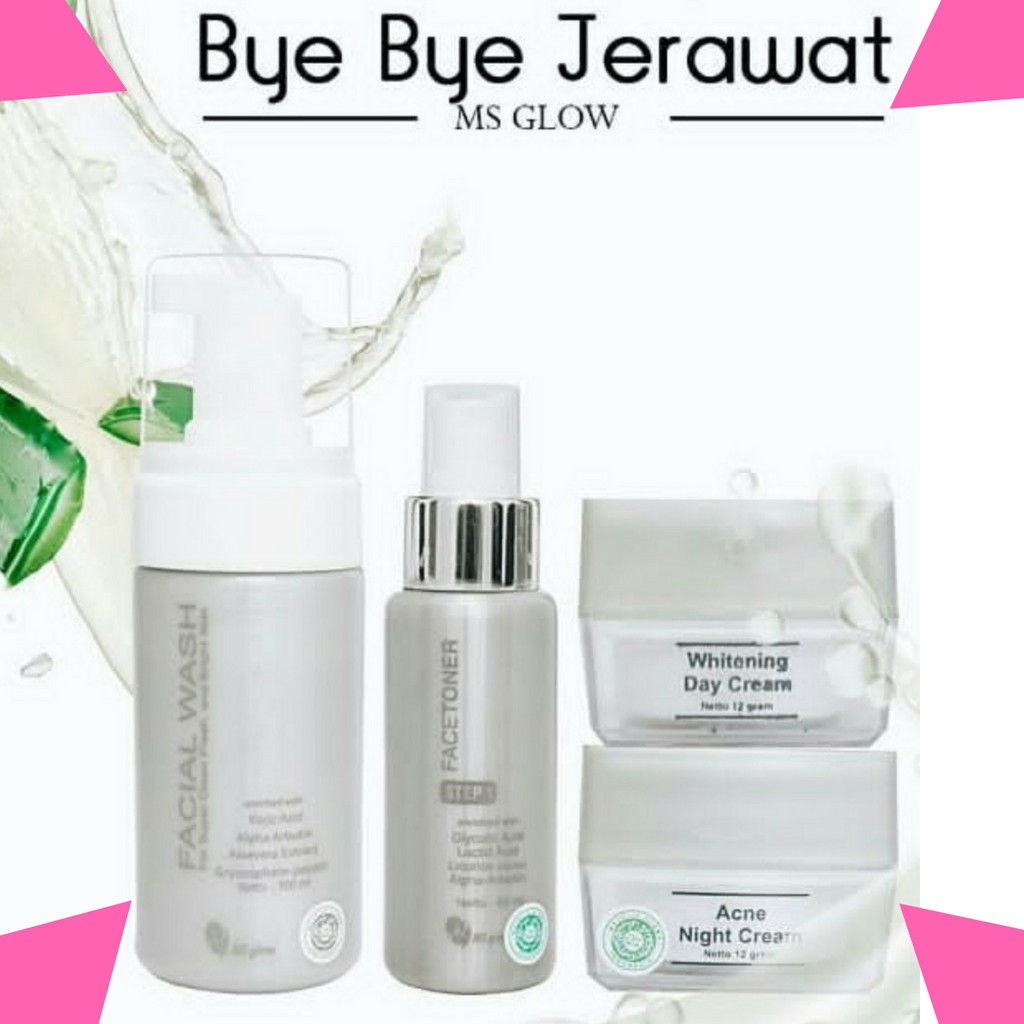 BISA COD - Paket MS GLOW Acne Series NEW PACKAGING untuk Kulit Berjerawat dan Berminyak