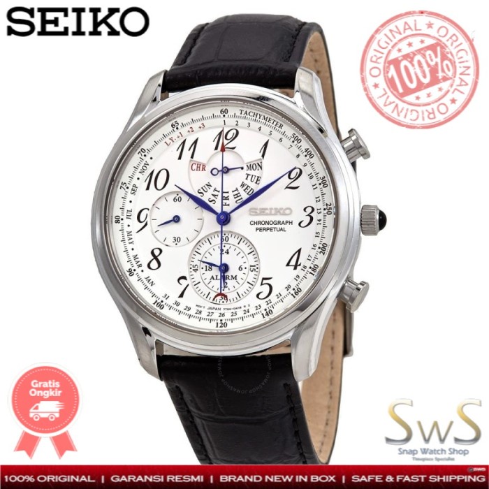 Seiko Chronograph Perpetual SPC253P1 Original Jam Tangan Pria