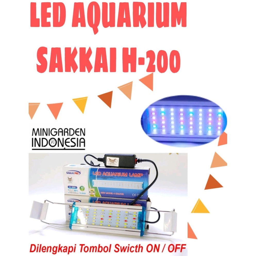 SAKKAI PRO H-200 10W 20CM LAMPU LED AQUARIUM TOP AQUASCAPE GANTUNG