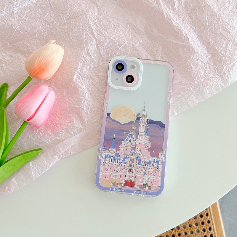 Soft Case TPU Motif Kartun Kastil Untuk Samsung A23 A13 A03S A12 A32 A22 A21S A22 A52 A72 A50 A20 A51 A71 A10s A11 M12 A53 S21