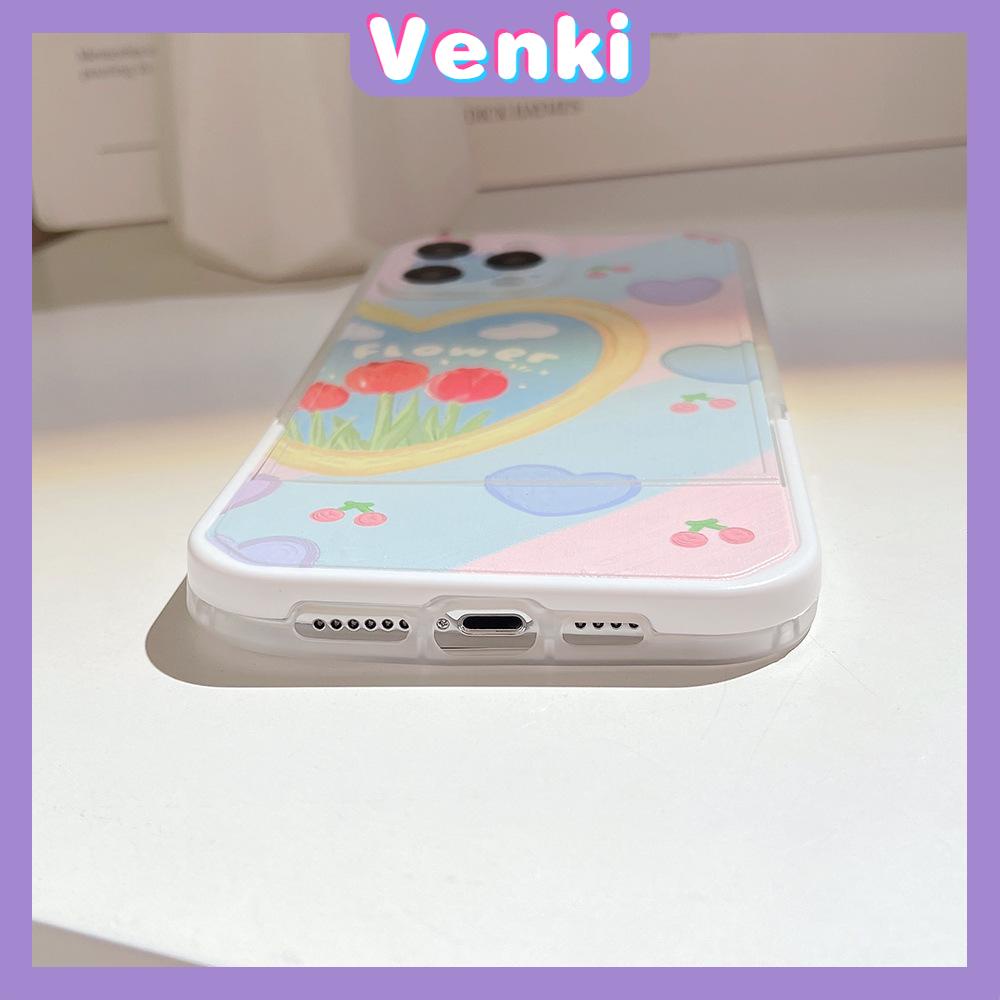 iPhone Case with Invisible Folding Stand Silicone Soft Case Airbag Shockproof Protection Camera Cartoon Cute Compatible For iPhone 11 Pro Max 13 Pro Max 12 Pro Max 7Plus xr XS Max