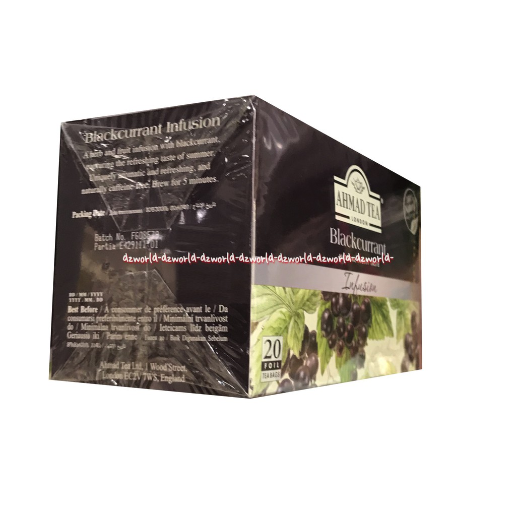 Ahmad Tea Fruit &amp; Herbs Infuision Blackurrant 20foil Teh Rasa Buah Berry Hitam Beri Ahmadtea