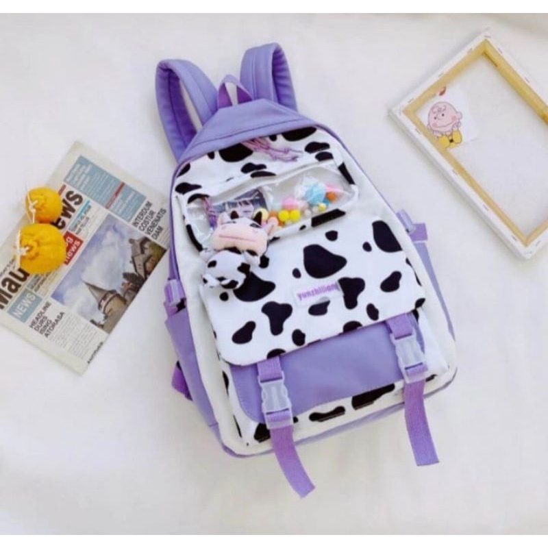 Raidstore93_ Tas ransel motif kombinasi/Tas ransel sekolah terbaru