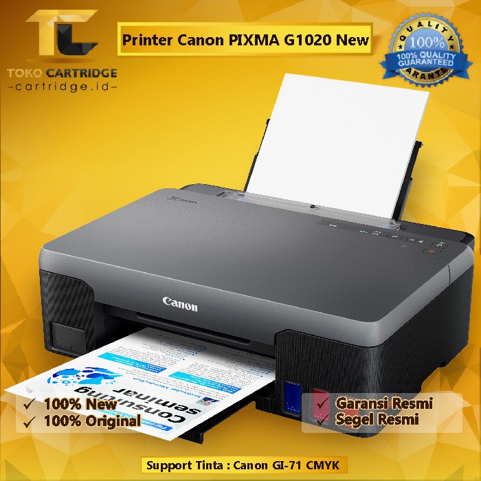 Printer Canon PIXMA Ink Efficient G1020 New Original Penerus Ink Tank G1000 G1010 with GI-71 GI 71