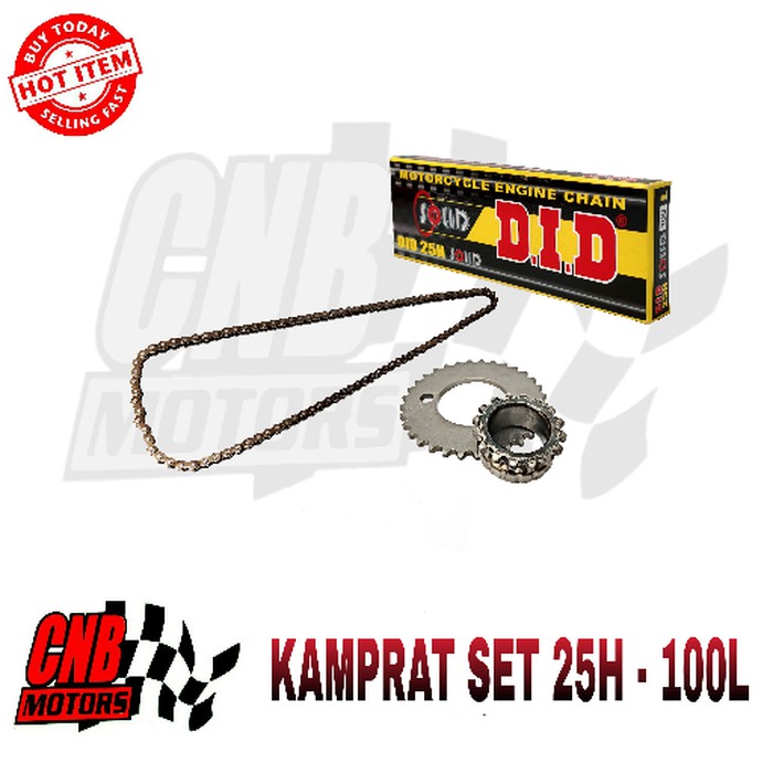 Rantai Kamprat CB GL Series DID 25H 100L SET TIMING