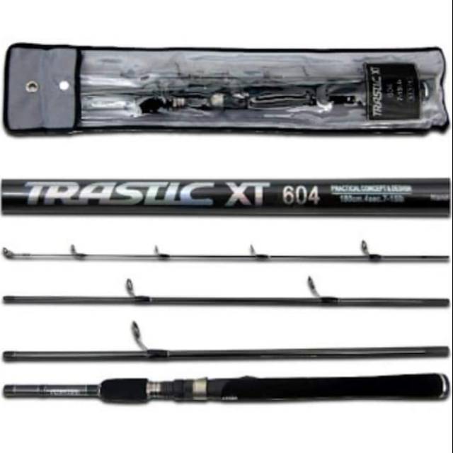 JORAN SAMBUNG 4 KENZI TRASTIC XT 604 7-15 LBS JORAN PRAKTIS KUAT MURAH WARNA HITAM PORTABEL PORTABLE