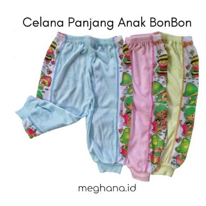 Celana Panjang Bayi Halus Lembut 6-12 Bulan, BonBon Murah Berkualitas Size S M L XL XXL