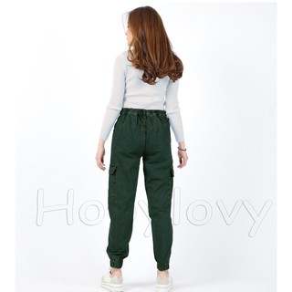 HOPYLOVY Celana  Jeans Wanita  Model Jogger  Cargo  