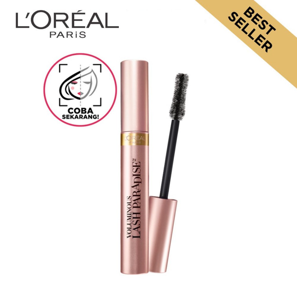 L'Oreal Paris VOLUMINOUS LASH PARADISE WATERPROOF MASCARA MAKE UP - Black