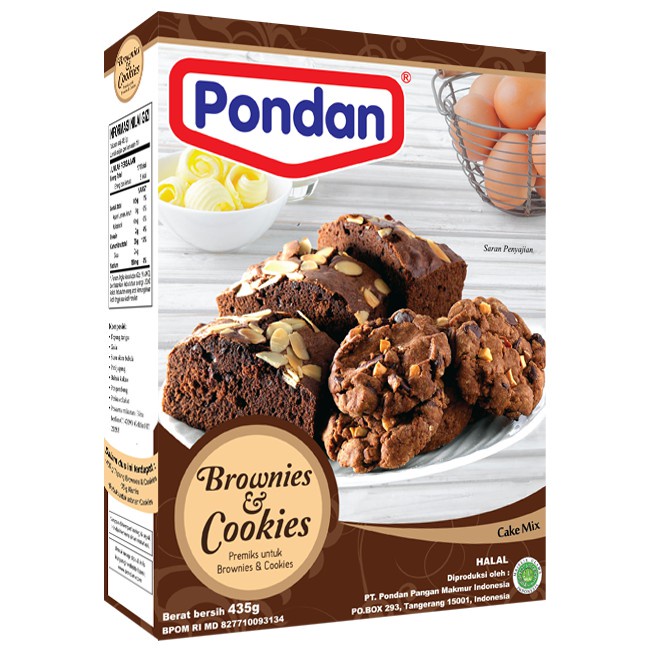 

PONDAN CAKE MIX BROWNIES & COOKIES 435 GRAM