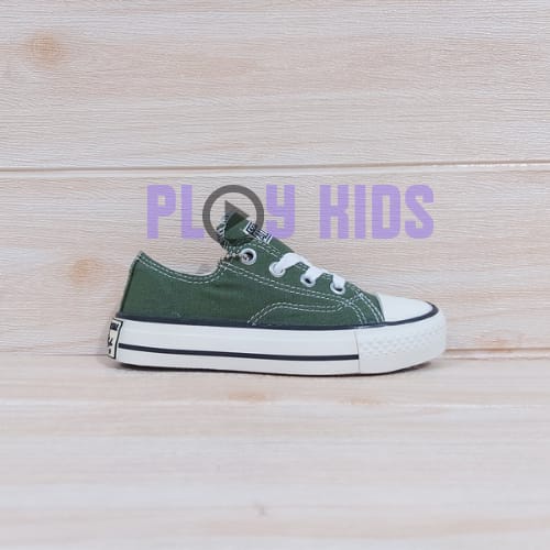 SEPATU ANAK LAKI LAKI | SEPATU ANAK PEREMPUAN | SEPATU SNEAKER ANAK CONV3RS3 4LL ST4R 70'S WARNA ARMY MODEL TINGGI DAN PENDEK SIZE 21-35 UMUR 12345678 TAHUN