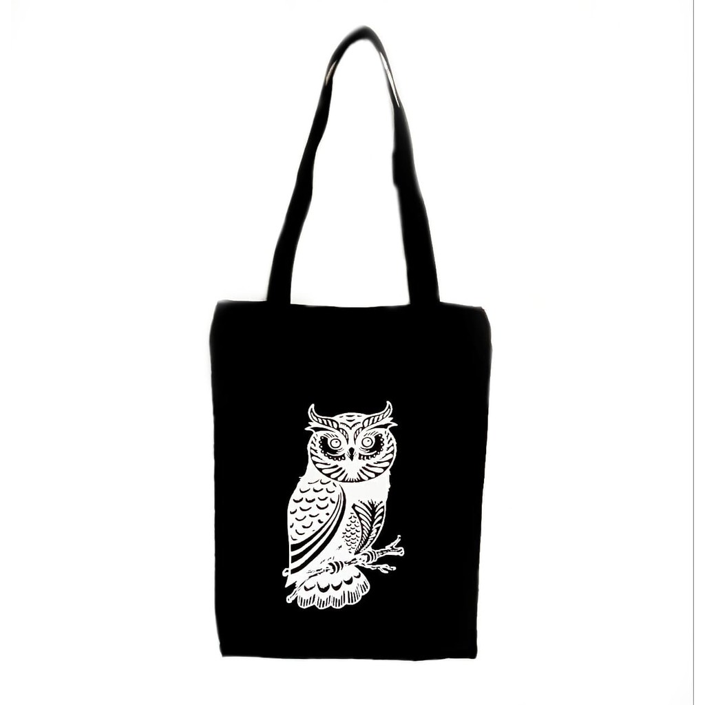 OWL SAMPING TOTEBAG &amp; STRINGBAG TAS RANSEL SERUT SABLON bahan drill halus |