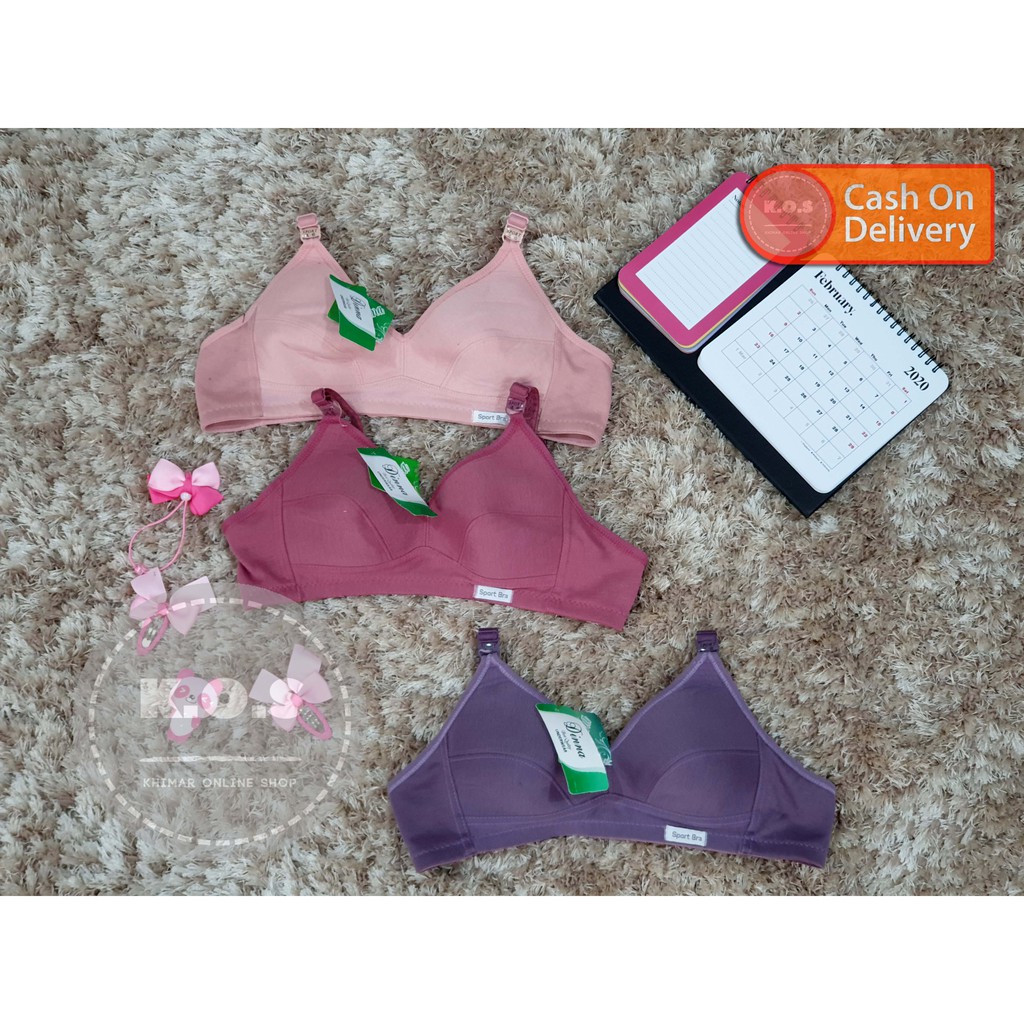 sportbra dewasa tanpa busa bh bra katun polos size 34 sampai 46