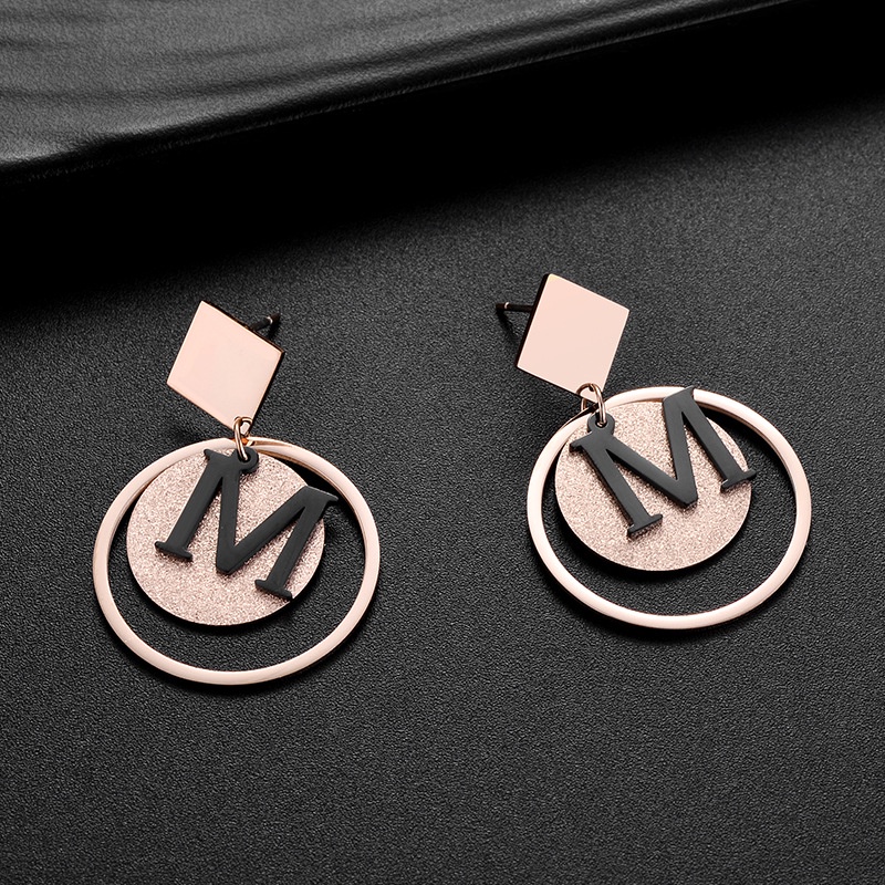 Anting M M titanium anti karat korea fashion - ercassia