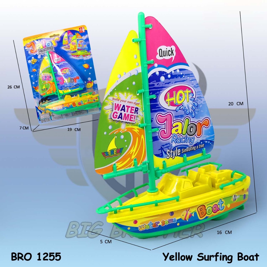 MURAH BRO1259 BRO1255 Sail Boat Surfing Boat Mainan Anak Perahu Otok Otok Layar Selancar Kapal Kapalan Laut Pesiar Speed Boat Bisa Jalan Di Air Murah Besar Jumbo BigBrother