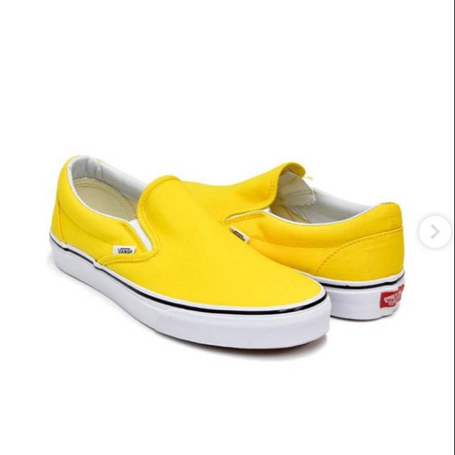 vans slip on vibrant yellow