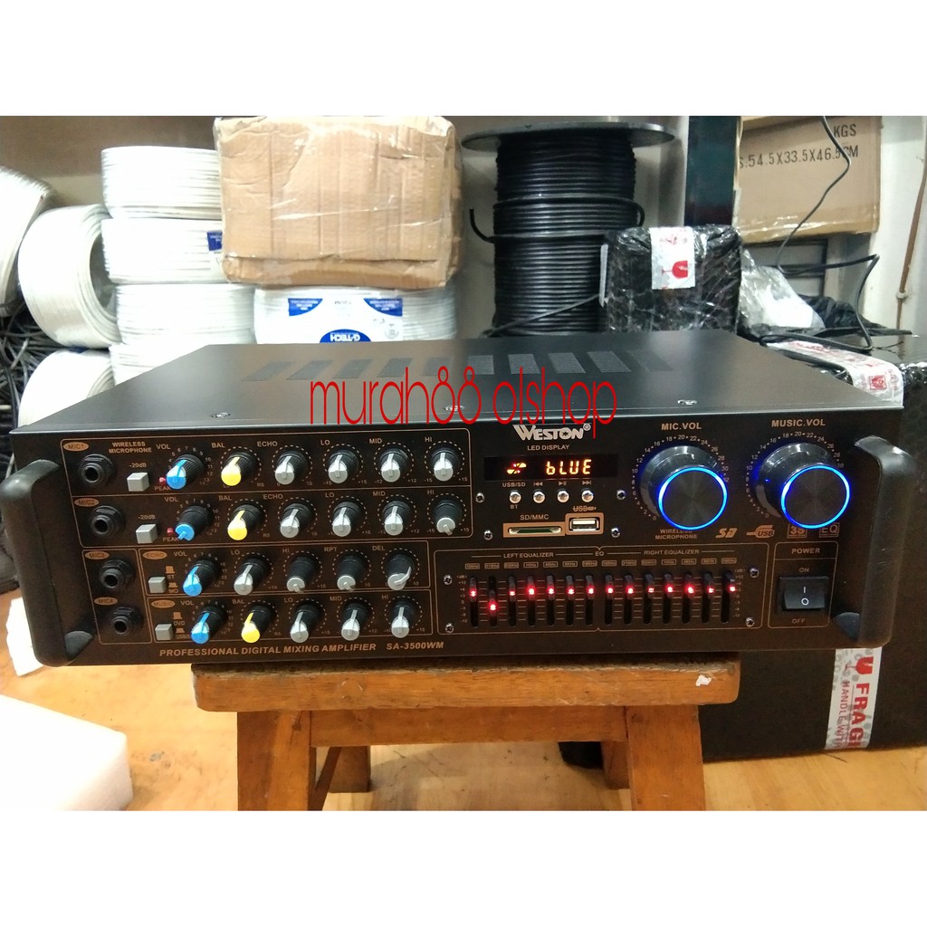 Ampli karaoke weston SA3500 bluetooth bisa karaoke dr youtube FREE MIC