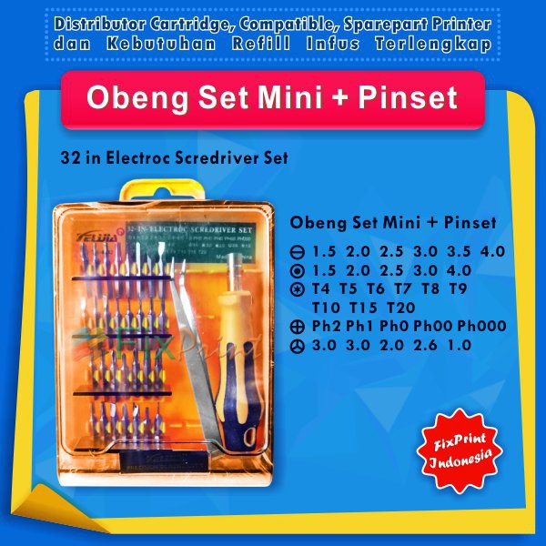 Obeng Set Mini Lengkap Murah + Pinset