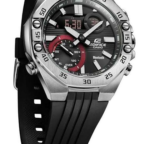 Jam Tangan / Arloji Casio Edifice ECB10 Redsilver Fullset Box Original