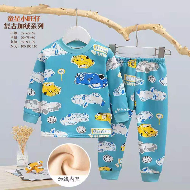 SETELAN BAJU TIDUR ANAK PIYAMA ANAK IMPORT HANGAT