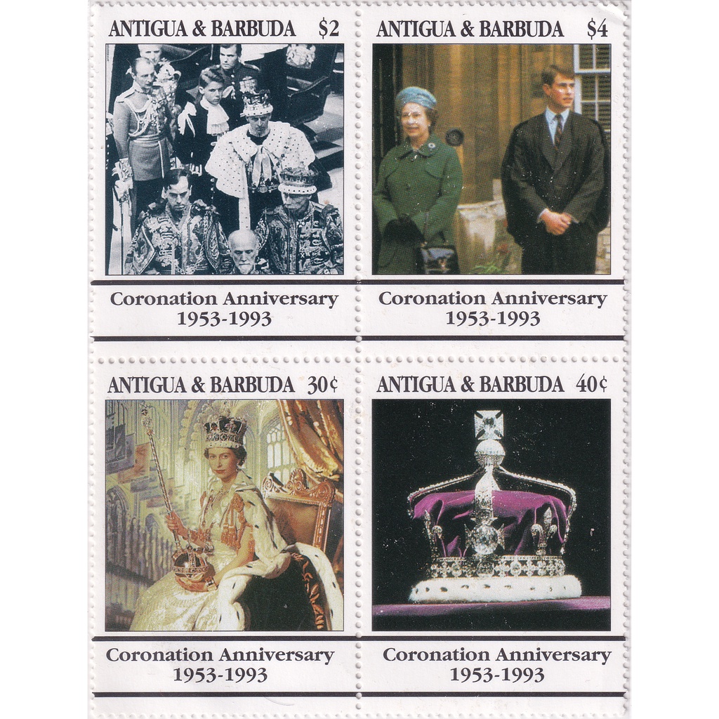 

Prangko Antigua And Barbuda 1993 - The 40th Anniversary of the Coronation of Queen Elizabeth II