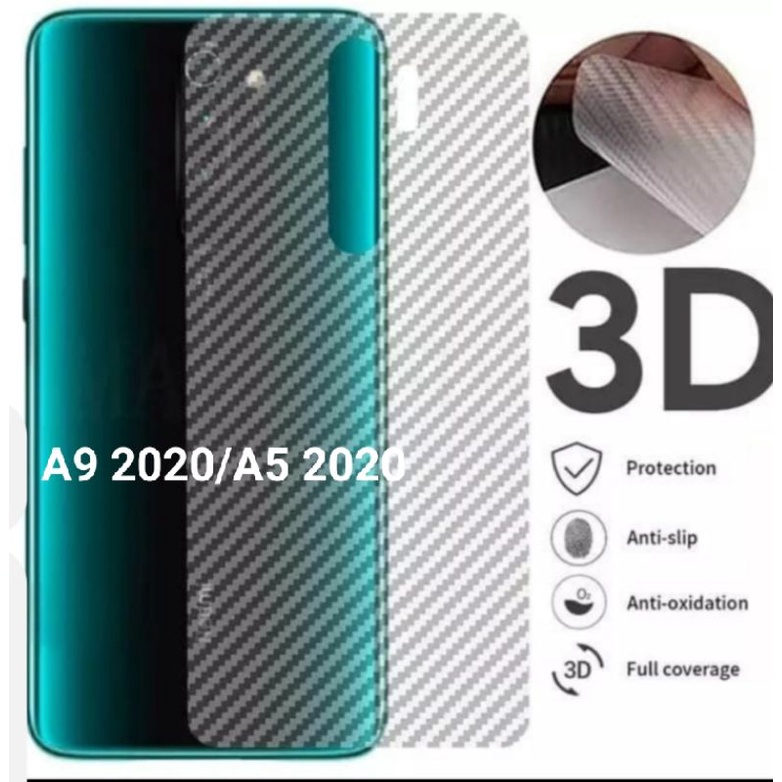 SKIN CARBON / GARSKIN / STICKER / ANTI JAMUR HP OPPO A9 2020/A5 2020 ANTI GORES BELAKANG HP