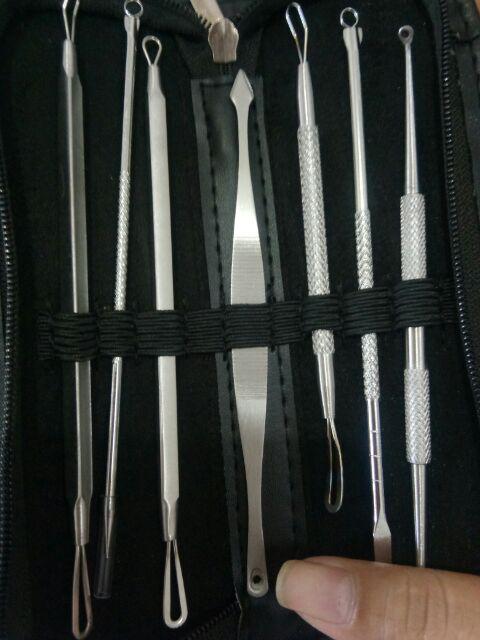 Set Alat Pembersih Jerawat/Komedo Bahan Stainless Steel 7