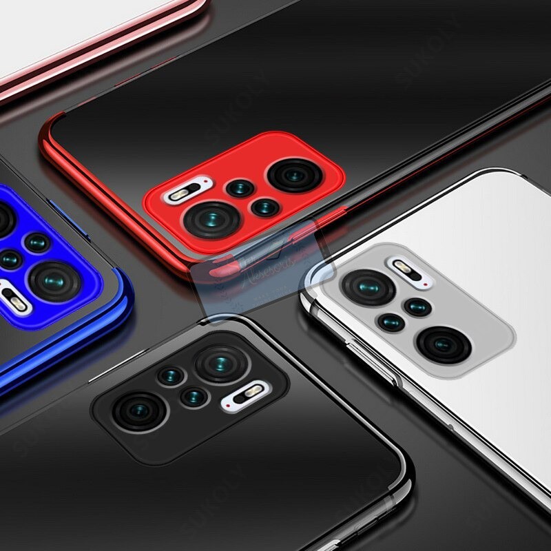 Xiaomi Redmi Note 10 Pro Case Luxury Clear Transparent Plating Case Redmi Note 10 Pro