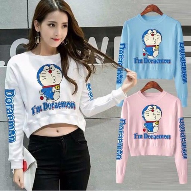 Mp Crop Emon / Sweater crop doraemon murah