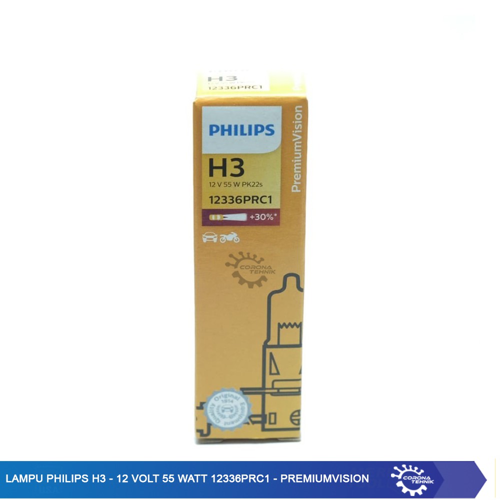 Philips  Lampu H3 - 12 Volt 55 Watt 12336PRC1 - PremiumVision