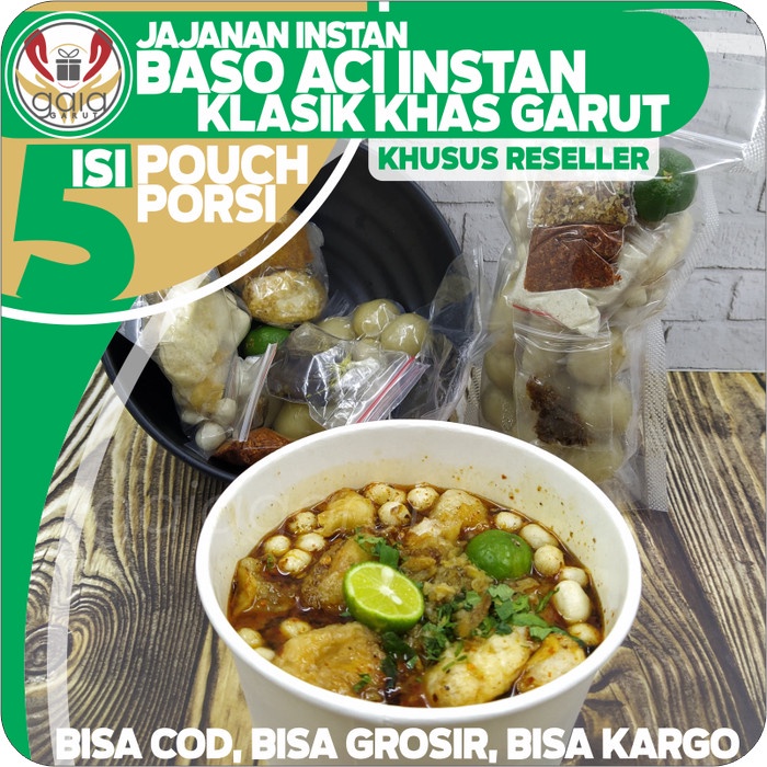

Baso Aci Instan PAKET RESELLER isi 5pcs Khas Garutan Gallery Motekar - BARU