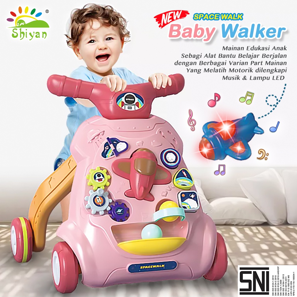 [Shiyan] mainan bayi dorong baby push walker dengan mainan anak latihan jalan bahan aman dan kuat