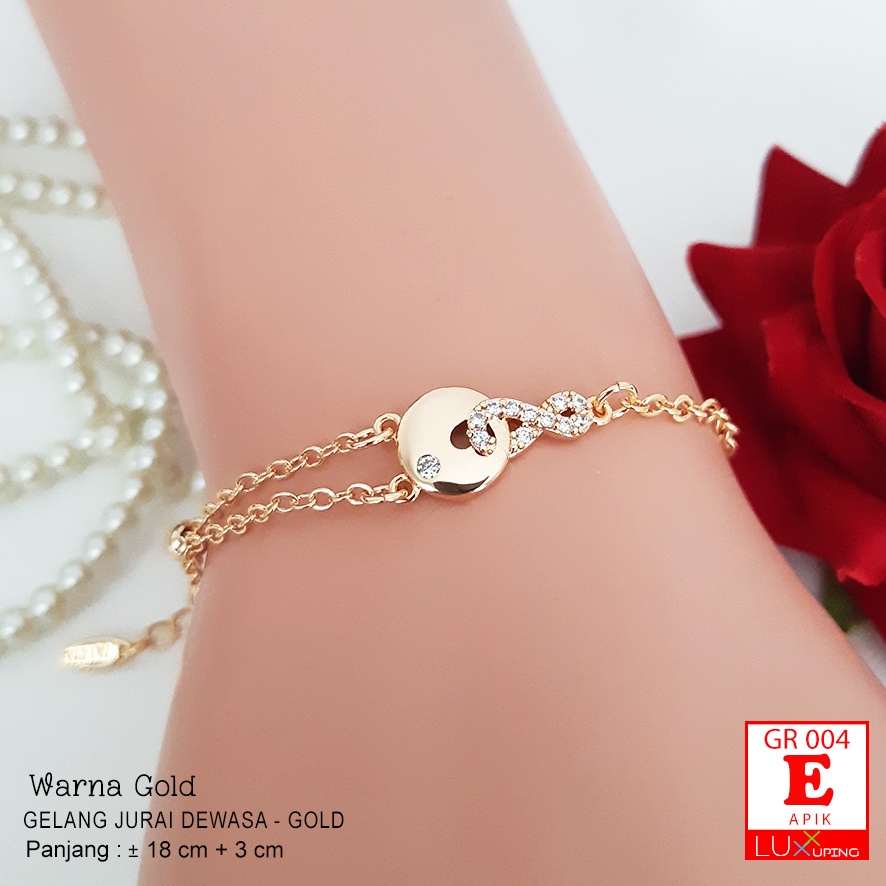 GR 004  Gelang Jurai Dewasa Permata Sirkon Perhiasan Emas Wanita Yaxiya Angsa Aksesoris Mas Murah Gelang Xuping 18 cm  Luxx Xuping