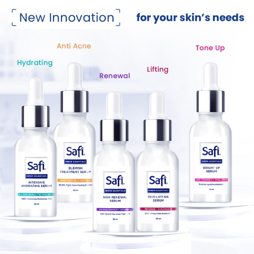 SAFI Serum Essentials Series 30ml - Skin Renewal | Blemish Treatment | Duo Lifting | Bright Up | Intensive Hydrating