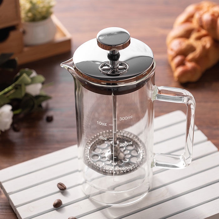 Otten - Alat Seduh Kopi French Press 600ml (Handle Kaca)-2