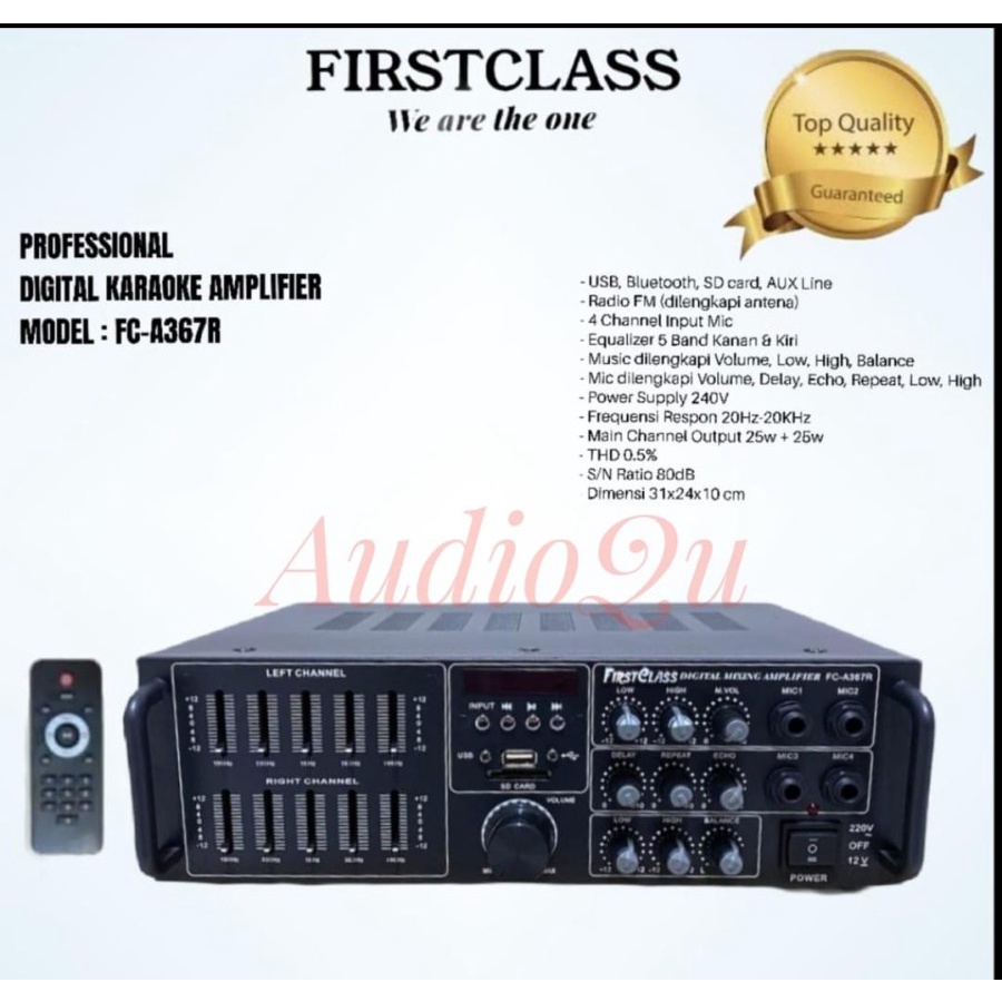 POWER AMPLIFIER FIRSTCLASS FC A367R/ FCA367R FIRST CLASS FCA 367R