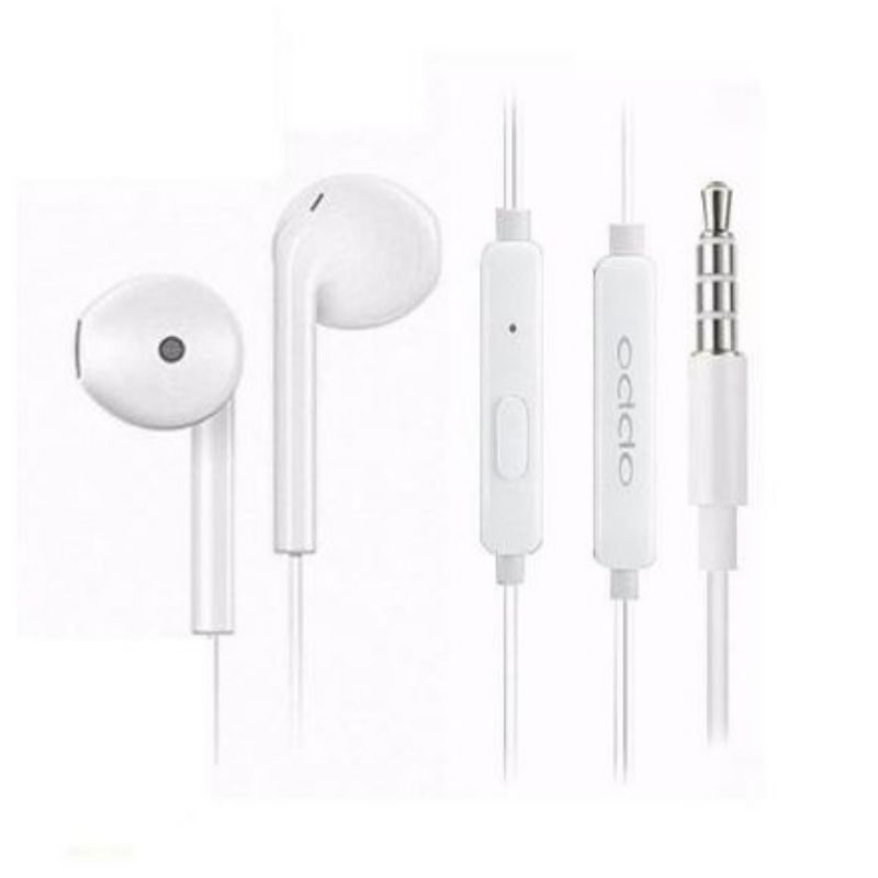 Headset OPPO Original Handsfree Earphone HF Earbud headphones Mic on off good quality Non Pack