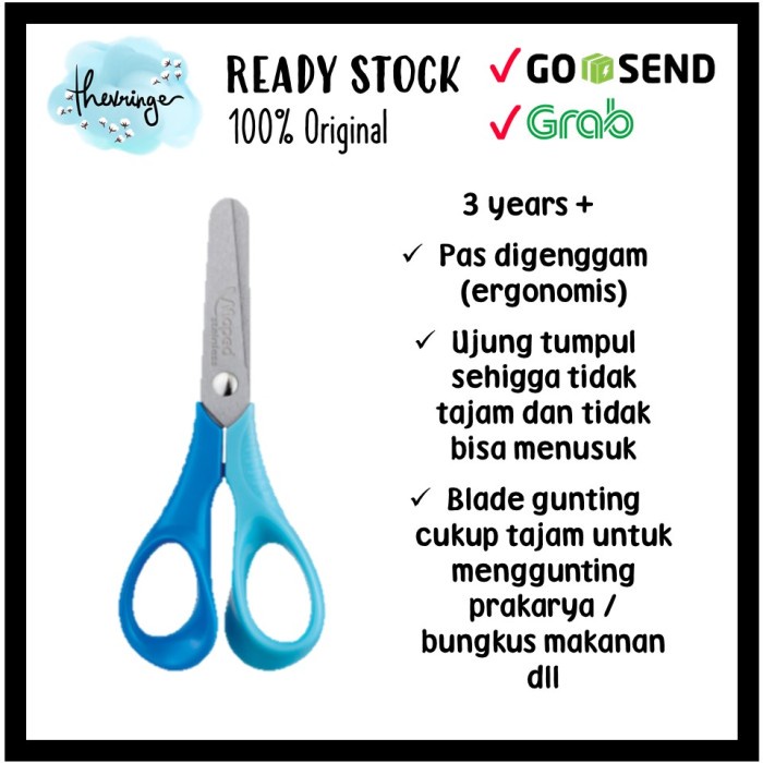 

kertas-pemotong- maped safety scissors belajar gunting anak 2 tahun kidi cut pulse vivo - lv3 vivo