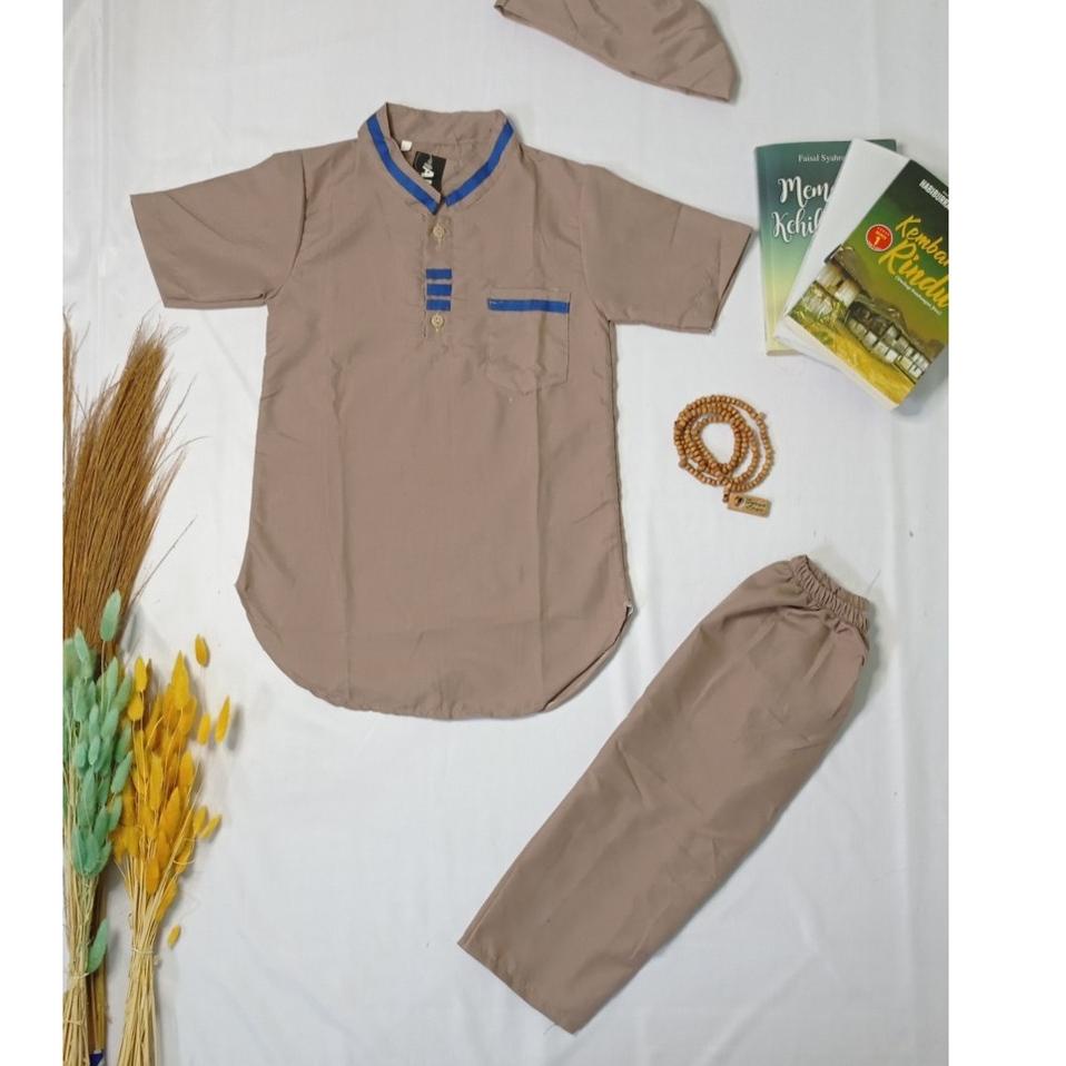 (TERBAIK) Busana Muslim Anak Laki Laki Baju Koko Kurta Anak Laki Laki Setelan Terbaru Umur 1 2 3 4 5