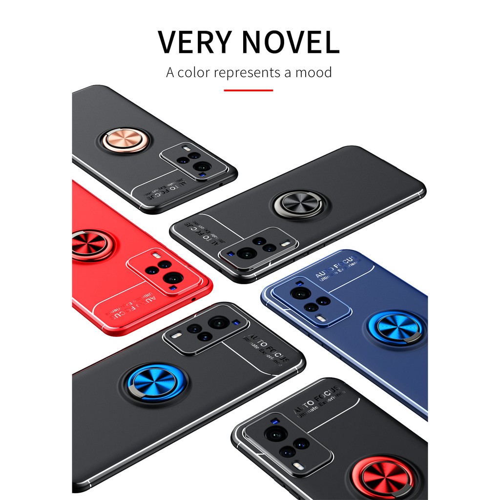 Case Vivo X60 X60 Pro Autofocus Ring Magnetic Casing Shockproof Anti Crack