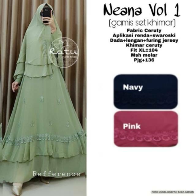Gamis set hijab naena vol 1 syari ori ratu